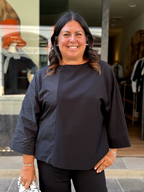 BLUSA - Taffetà e punto Milano