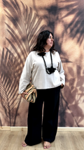 VASCO - Pantalone Gaucho Punto Milano Nero