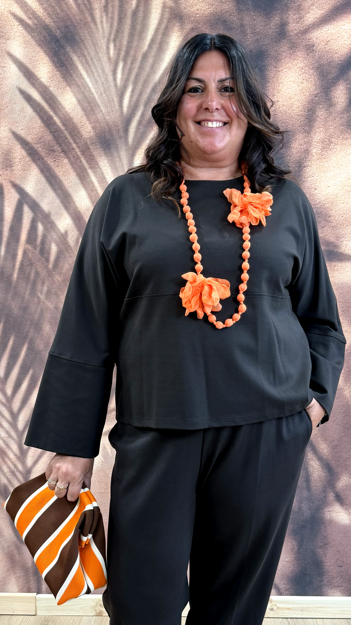 BLUSA - Punto Milano Marrone