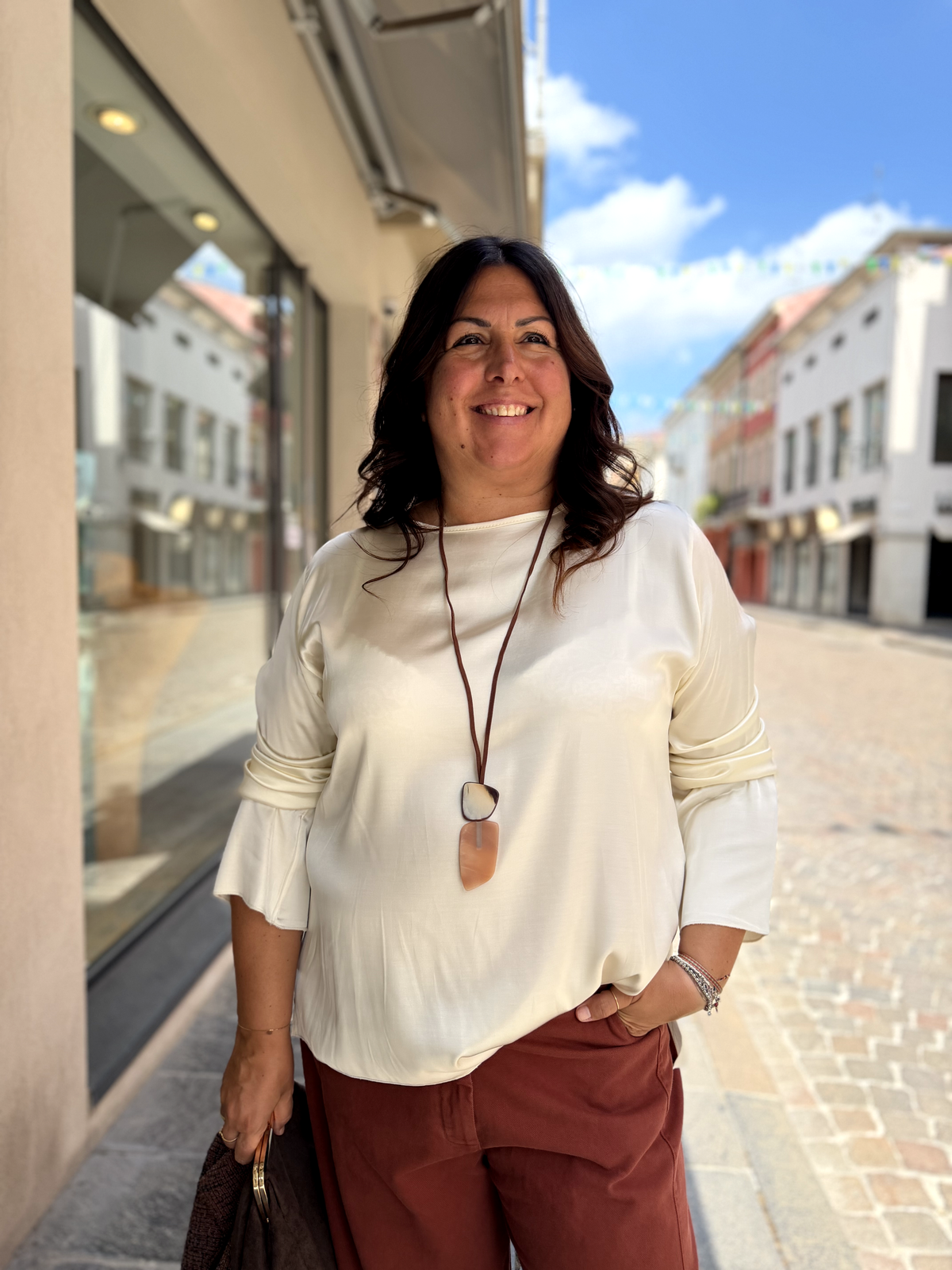 BLUSA - in Raso di Viscosa