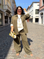 ARIANNA - Pantaloni a palazzo in tessuto Tazmania