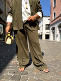 ARIANNA - Pantaloni a palazzo in tessuto Tazmania