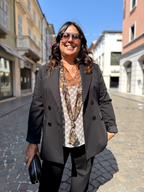 DIVA - Giacca doppiopetto in tessuto Tazmania