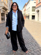 ARIANNA - Pantaloni a palazzo in tessuto Tazmania