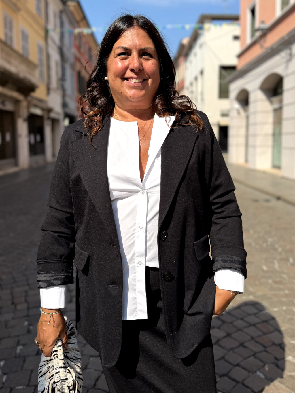 PATTY - Giacca foderata in punto Milano