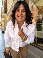 CAMICIA DAMASCO - Cotone e polsini oro