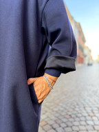 VITTORIO - Cappotto in tessuto alveare con cintura