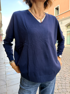 SCOLLO A V - Maglia in viscosa primo peso