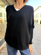 SCOLLO A V - Maglia in viscosa primo peso