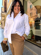 ARMANDA - Pantaloni a sigaretta con risvolto