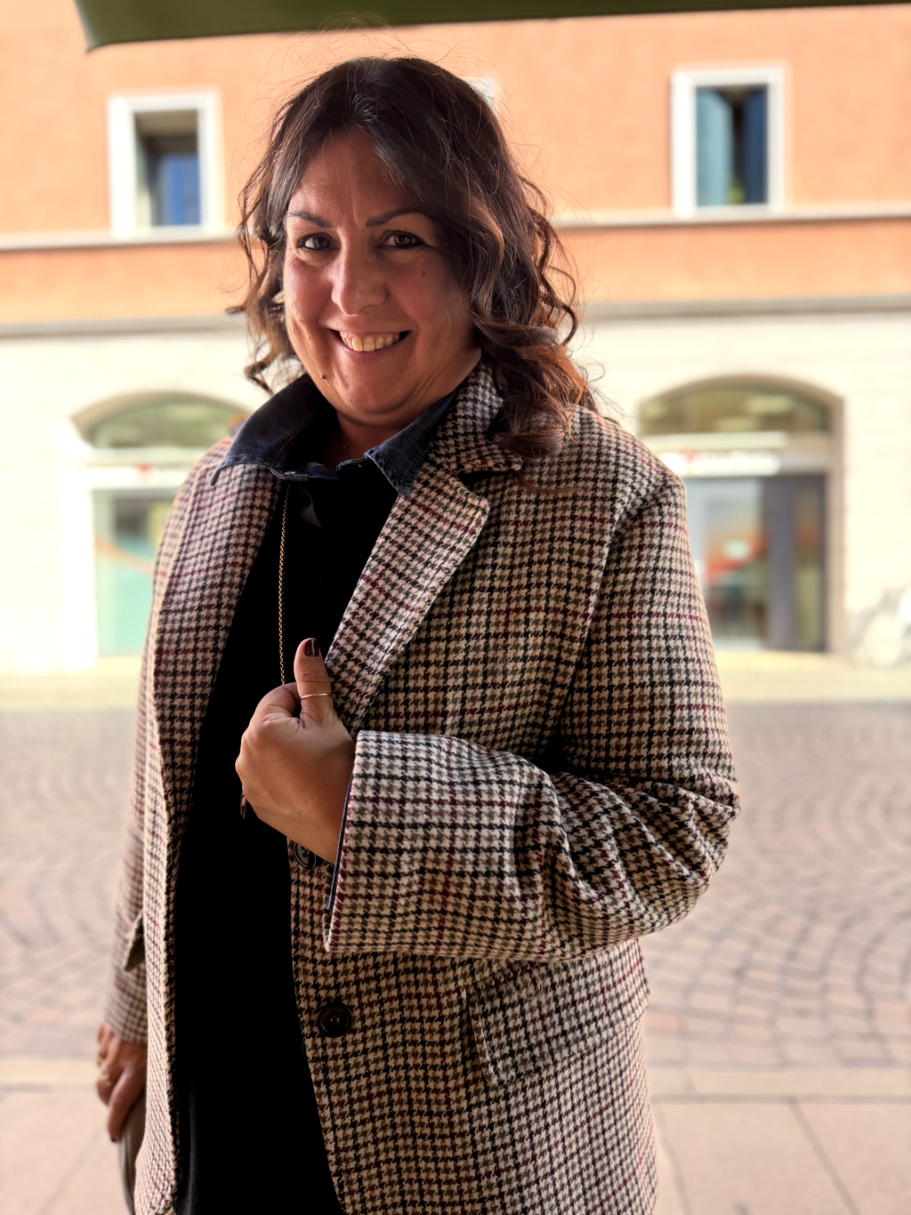 BRUNA - Giacca over tessuto zuccotto