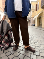 OVETTO - Pantaloni in caldo cotone con cintura in corda