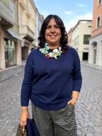 GIROCOLLO - Maglia in viscosa primo peso