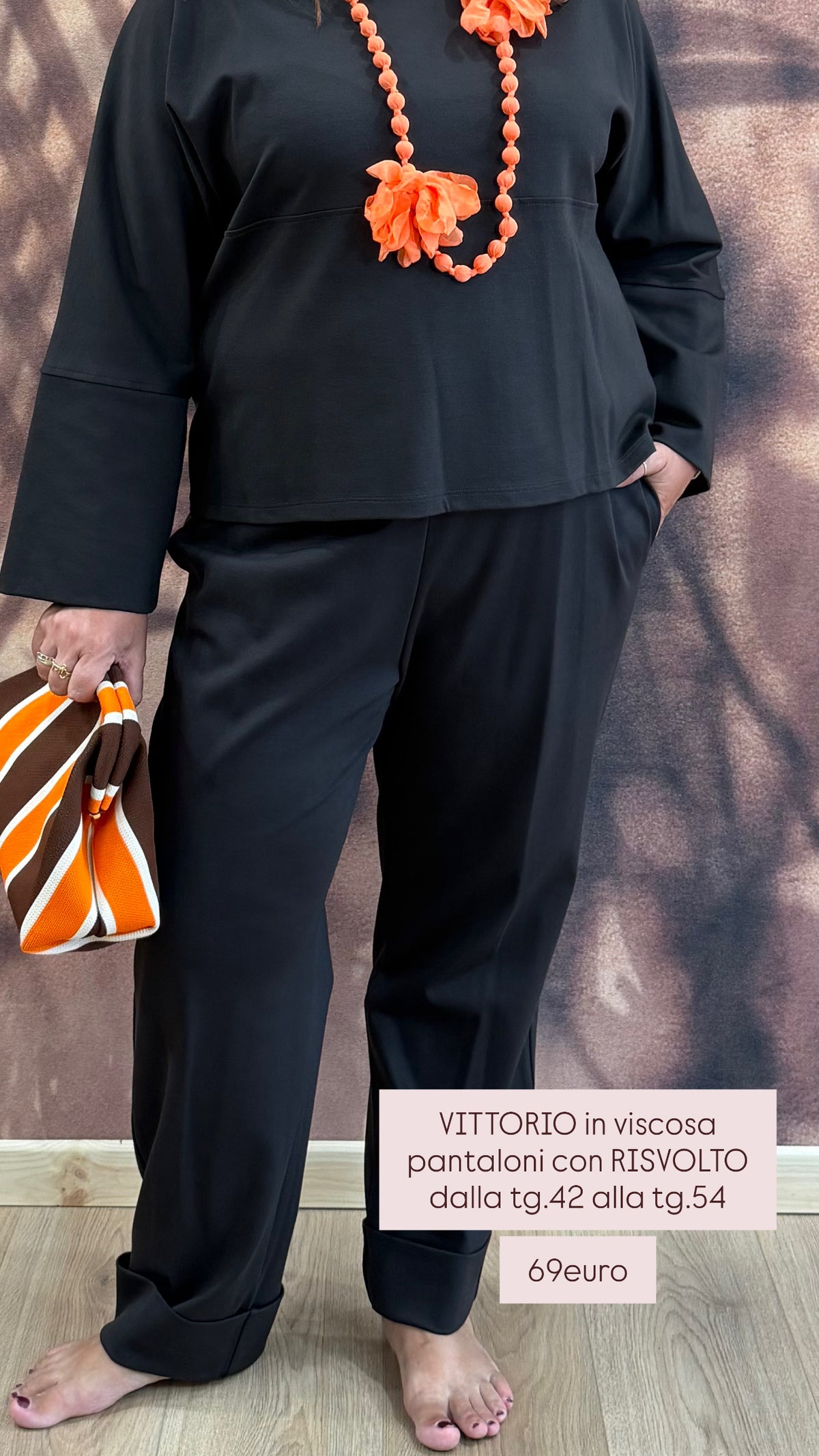 VITTORIO - Pantalone Punto Milano Marrone