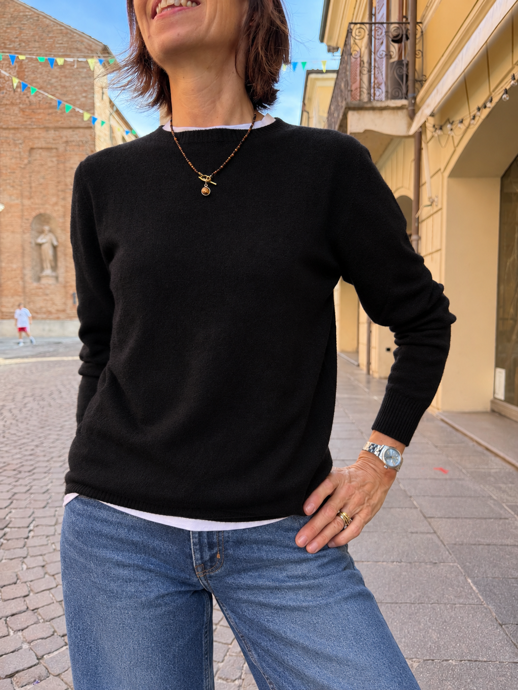 BIANCA - Maglia Girocollo in Viscosa